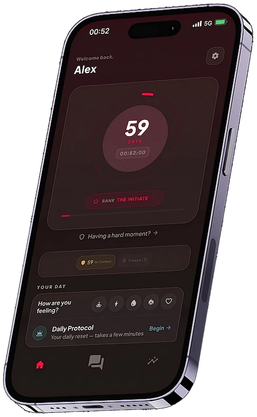 Valence app — no-contact day counter home screen